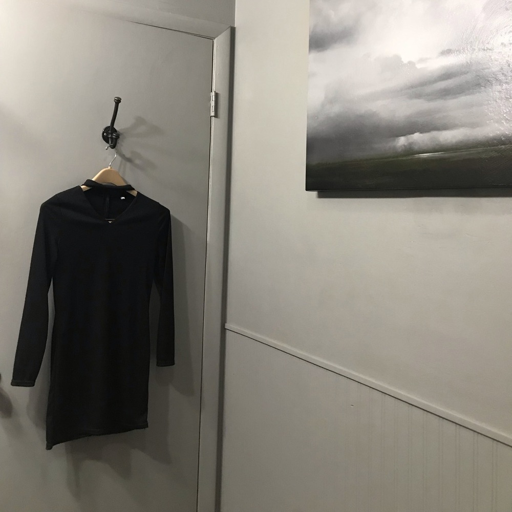 🌸 Black choker long sleeve shirt🌸